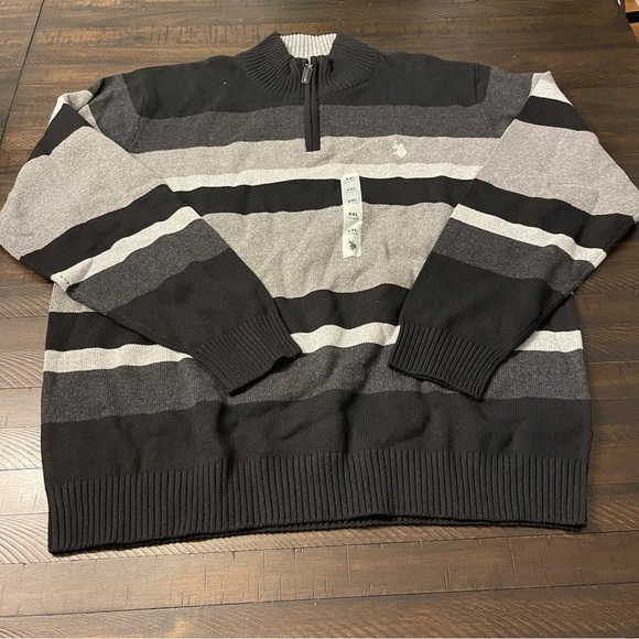 US‎ Polo Assn Quarter Zip Sweater - Picture 1 of 7